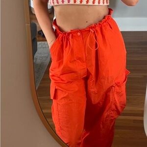 Orange Parachute Utility Pants
